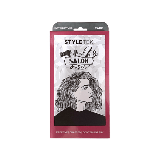 Styletek Solid Black Smooth Cutting Cape 45x60 - professional cape at The Bespoke Crown