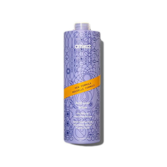 Amika Bust Your Brass Cool Blonde Repair Conditioner front view