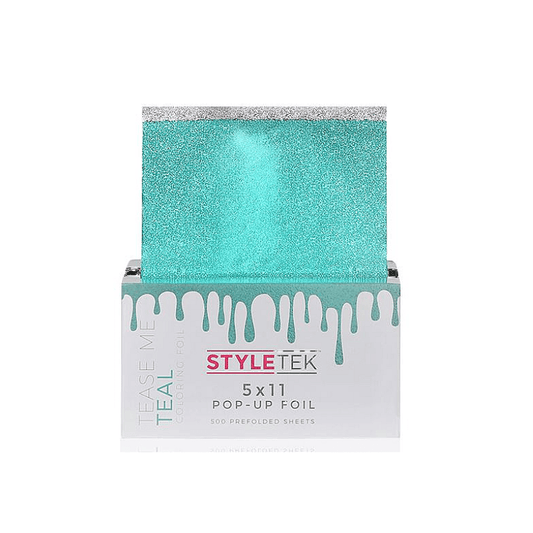 Styletek Tease Me Teal Embossed Pop-Up Foil 500ct 5x11 - professional hair accessories at The Bespoke Crown