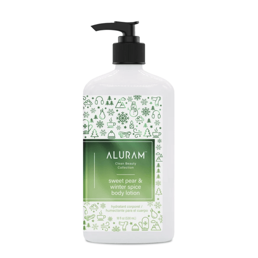 Aluram Sweet Pear & winter Spice Lotion 18oz - professional skin care at The Bespoke Crown